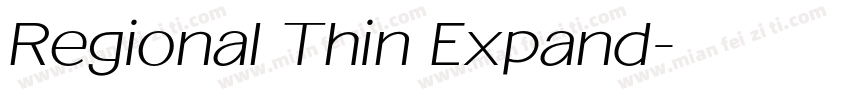 Regional Thin Expand字体转换